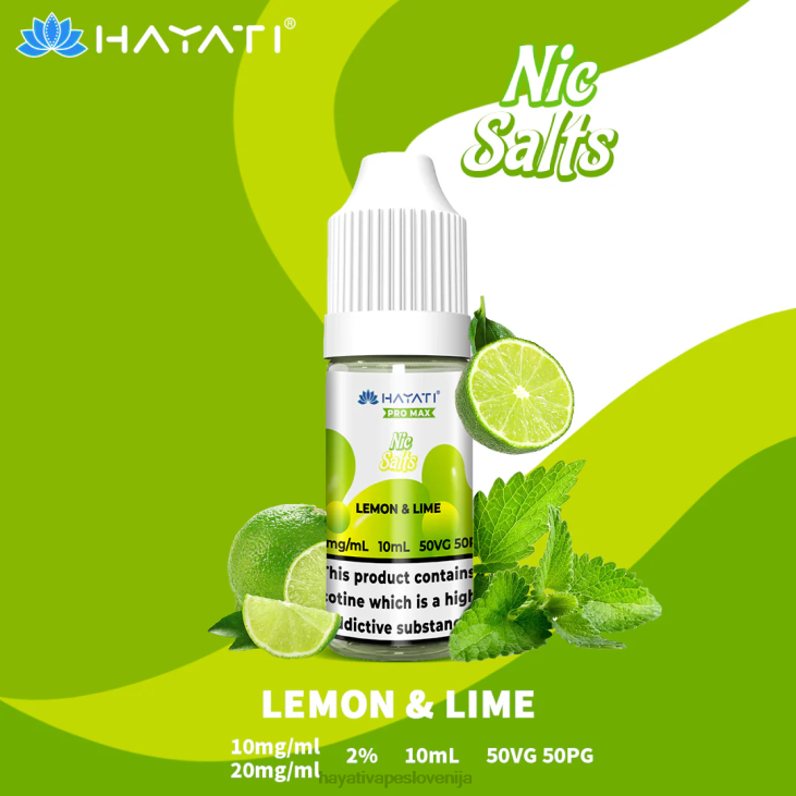 Hayati Slovenija - Hayati Pro Max nične soli limona & limeta NNNF241