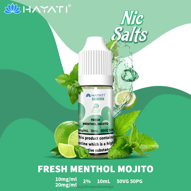 Hayati flavour list - Hayati Pro Max nične soli svež mentolov mojito NNNF239