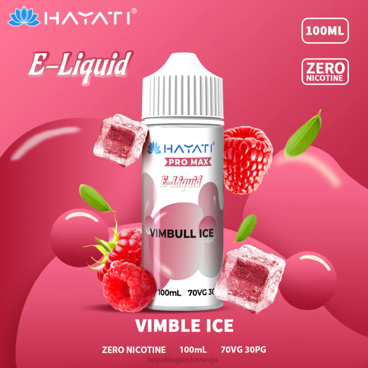 Hayati flavour list - Hayati Pro Max nične soli vimbull ice NNNF259