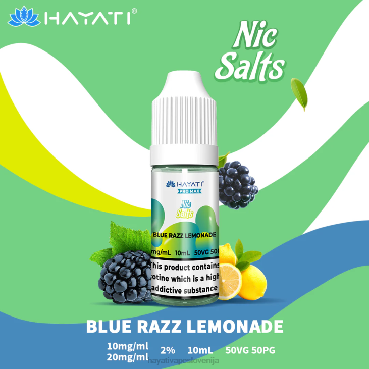Hayati flavour vapes - Hayati Pro Max nične soli modra razz limonada NNNF232