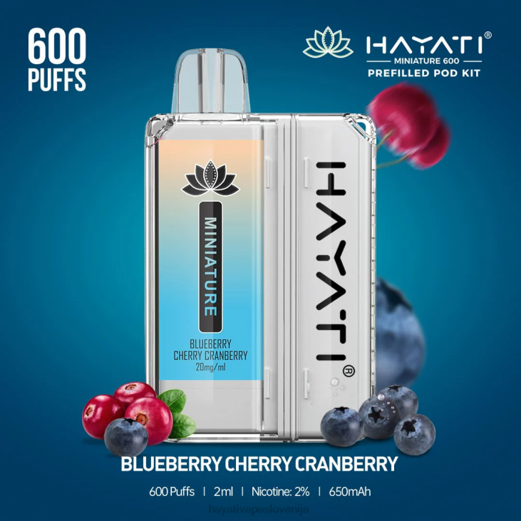 Hayati Slovenija - Hayati Miniature 600 kompletov strokov borovnica češnja brusnica NNNF31