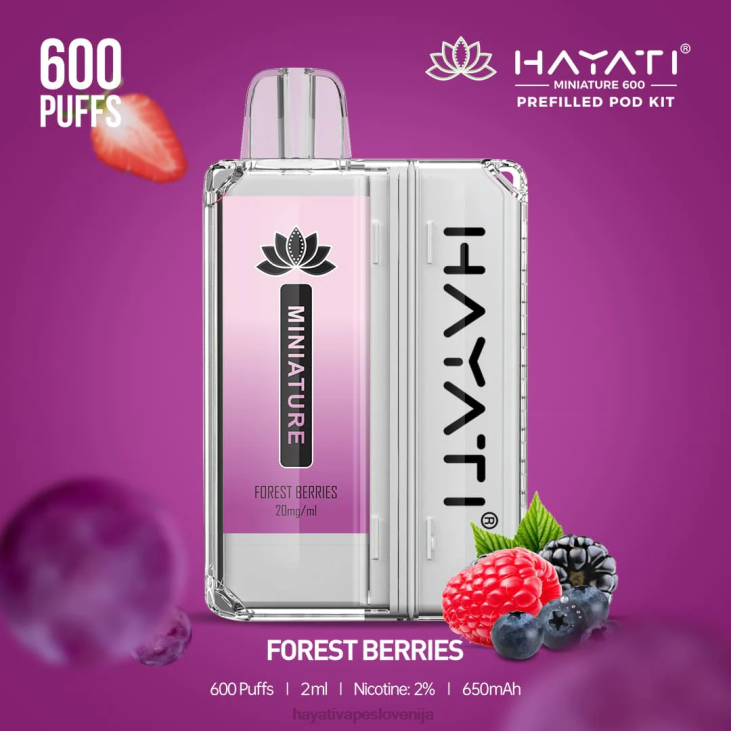 Hayati vape flavours - Hayati Miniature 600 kompletov strokov gozdne jagode NNNF34