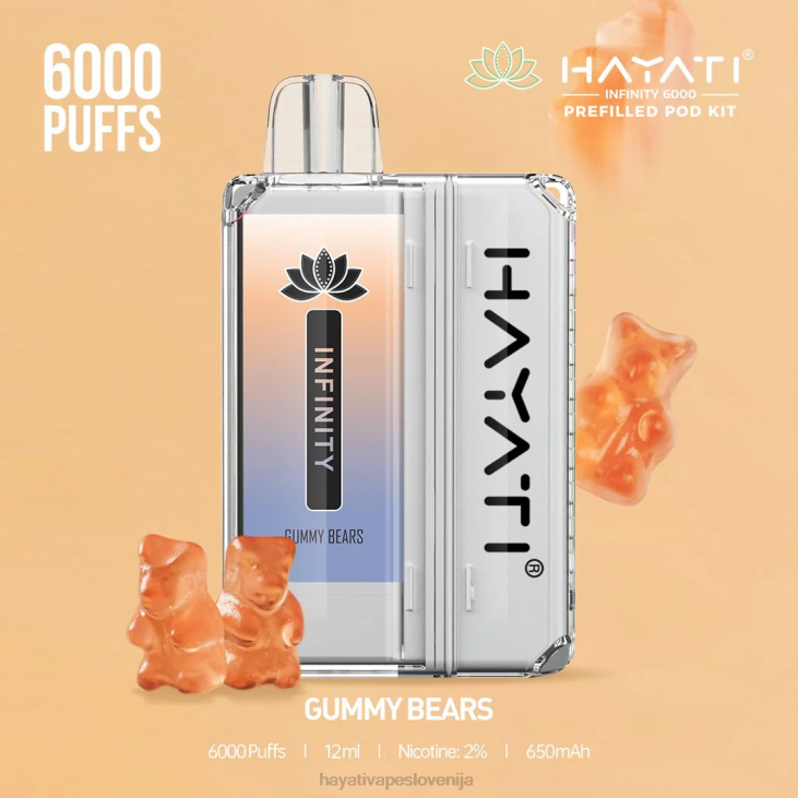 Hayati Slovenija - Hayati Infinity 6000 kompletov strokov gumijasti medvedki NNNF151