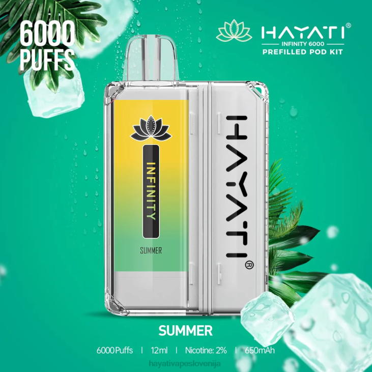 Hayati flavour vapes - Hayati Infinity 6000 kompletov strokov poletje NNNF162
