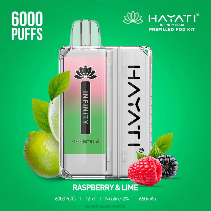 Hayati ljubljana - Hayati Infinity 6000 kompletov strokov malina & limeta NNNF157