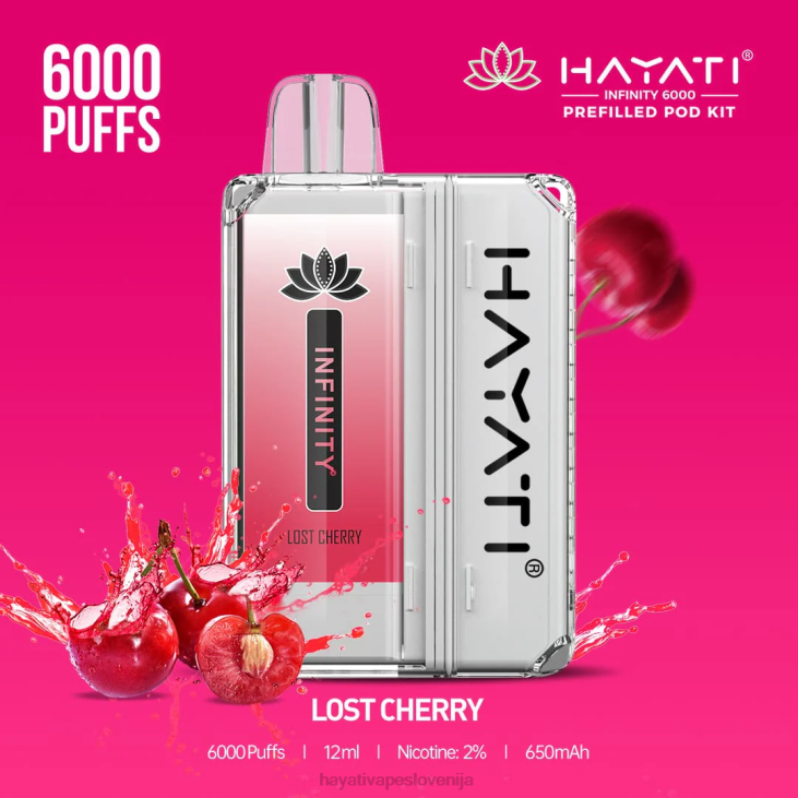 Hayati vape flavours - Hayati Infinity 6000 kompletov strokov izgubljena češnja NNNF154