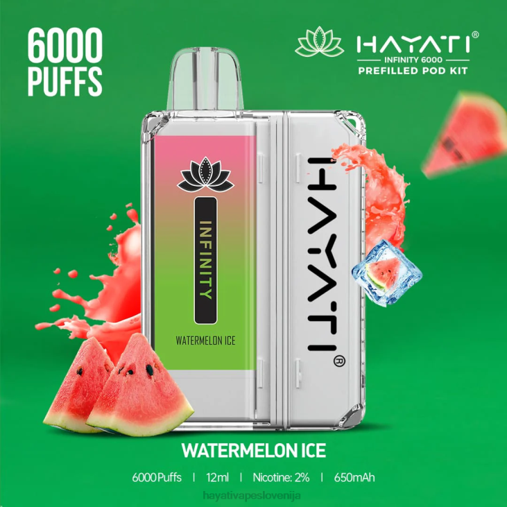 Hayati vape flavours - Hayati Infinity 6000 kompletov strokov led iz lubenice NNNF164