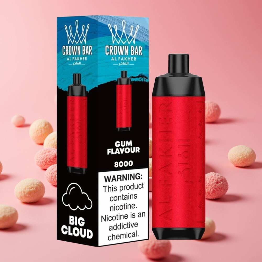 Al Fakher Crown Bar 8000 Crystal Disposable Vape Gumi Aroma – 18ml, 5mg, 8000 Pufi