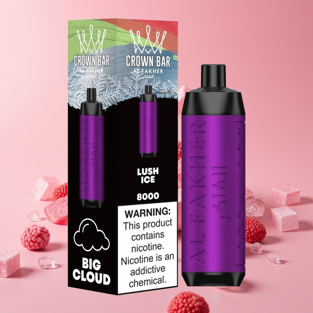 Al Fakher Crown Bar 8000 Crystal Disposable Vape Ice Lush 18ml/5mg/8000 potegov