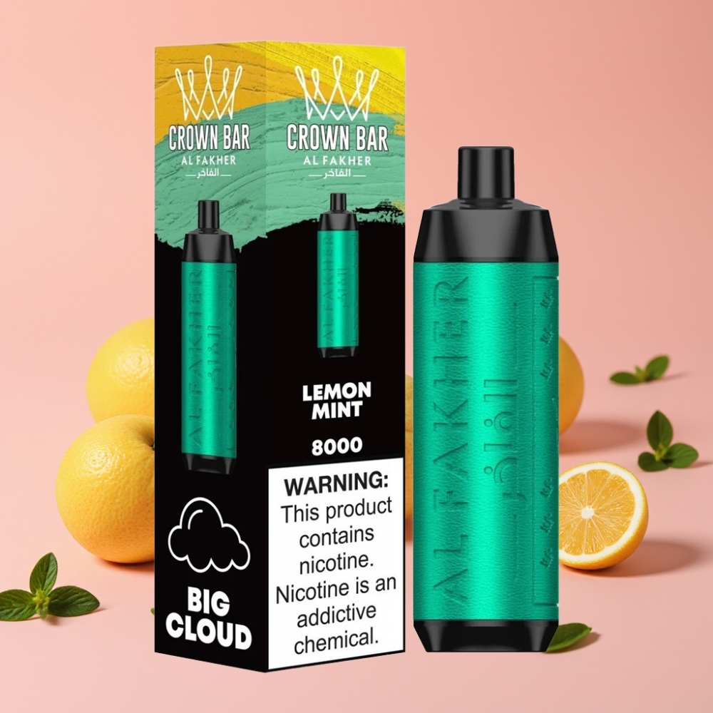 Al Fakher Crown Bar 8000 Crystal Disposable Vape Limona Meta, 18ml, 5mg, 8000 potegov