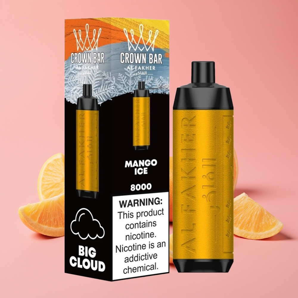Al Fakher Crown Bar 8000 Crystal Disposable Vape Mango Ice 18ml/5mg/8000 potegov