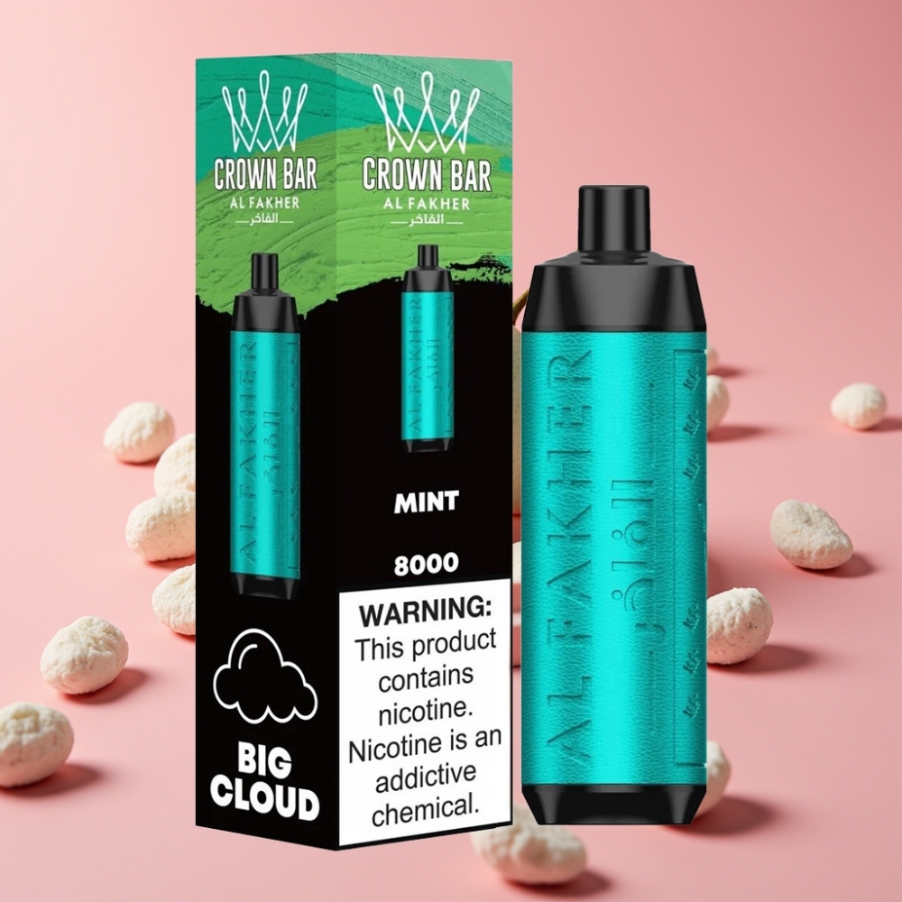 Al Fakher Crown Bar 8000 Crystal Disposable Vape Meta, 600mAh, 18ml, 5mg, 0.6ohm