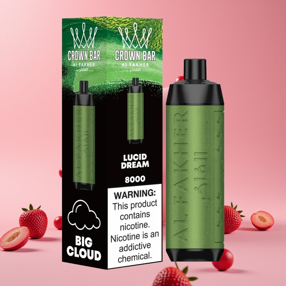 Al Fakher Crown Bar 8000 Crystal Enkratna Vape Lucidni Sen – 600mAh, 18ml, 8000 potegov