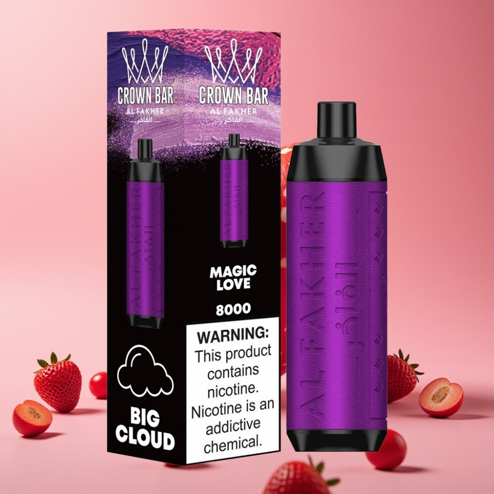 Al Fakher Crown Bar 8000 Crystal Enkratna Vape Magična Ljubezen – 18ml, 5mg, 8000 potegov