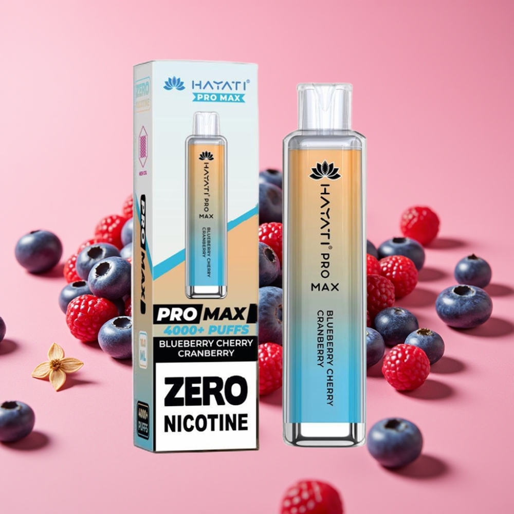 Hayati Pro Max 4000 Puffs Disposable Vape Borovnica Češnja Brusnica, 1400mAh, 2ml/10ml