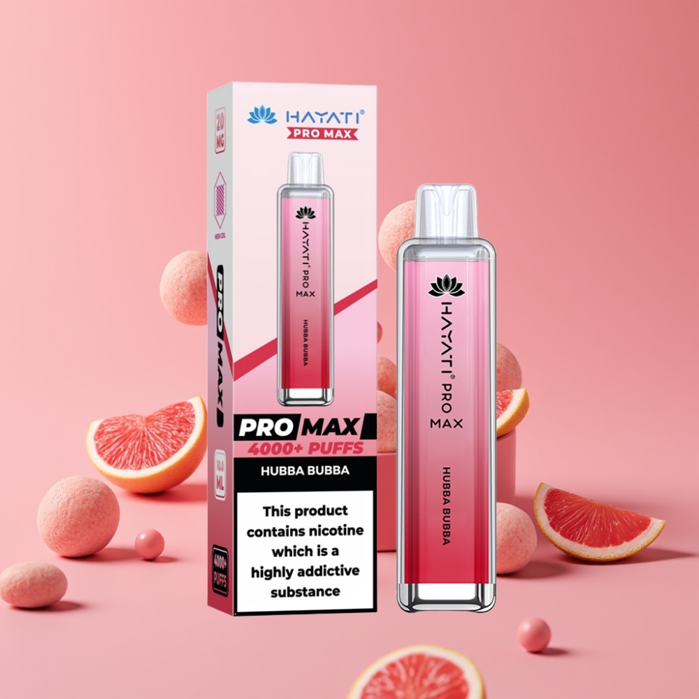 Hayati Pro Max 4000 Puffs Disposable Vape Hubba Bubba, 5% Nikotin, 1400mAh, 2ml