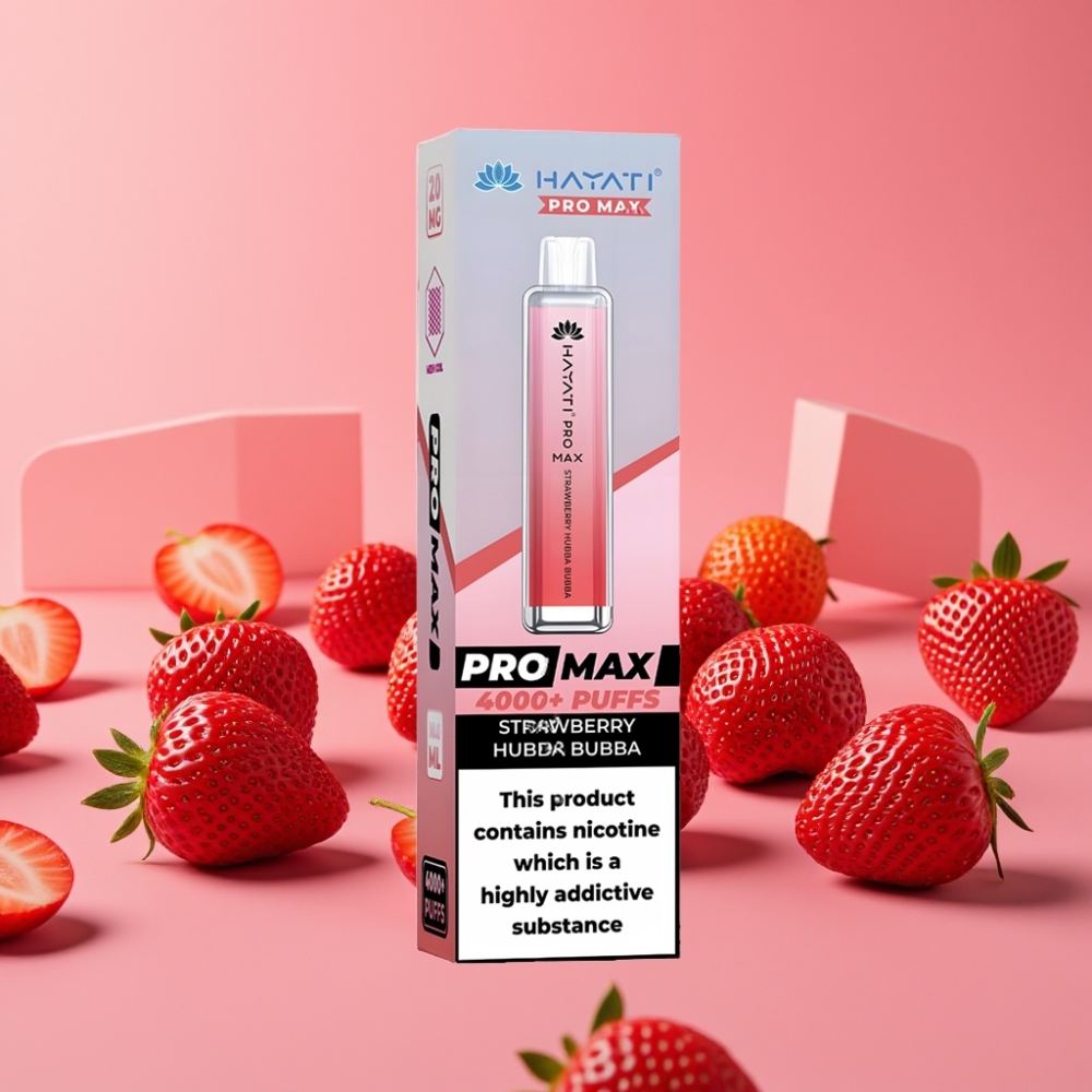 Hayati Pro Max 4000 Puffs Disposable Vape Jagoda Hubba Bubba, 2ml/10ml, 1400mAh, 5% Nikotin
