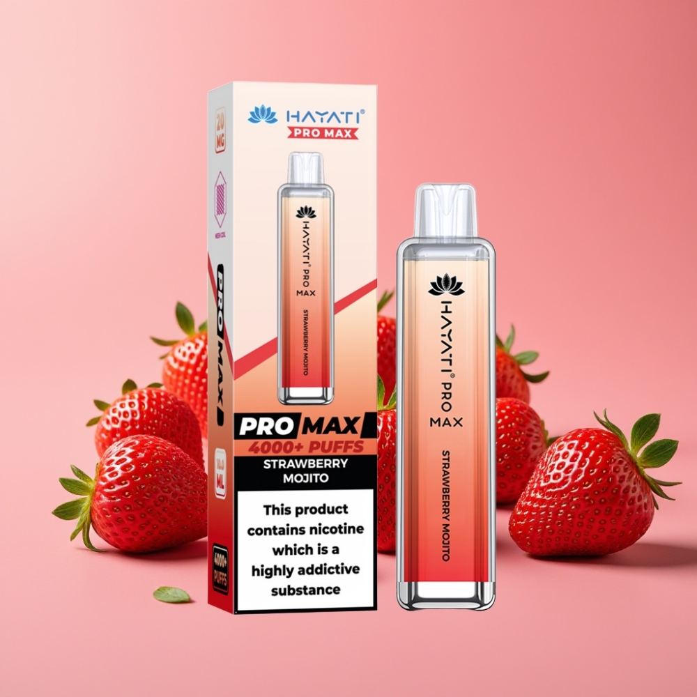 Hayati Pro Max 4000 Puffs Disposable Vape Jagoda Mojito, 2ml/10ml, 1400mAh, 5% Nikotin