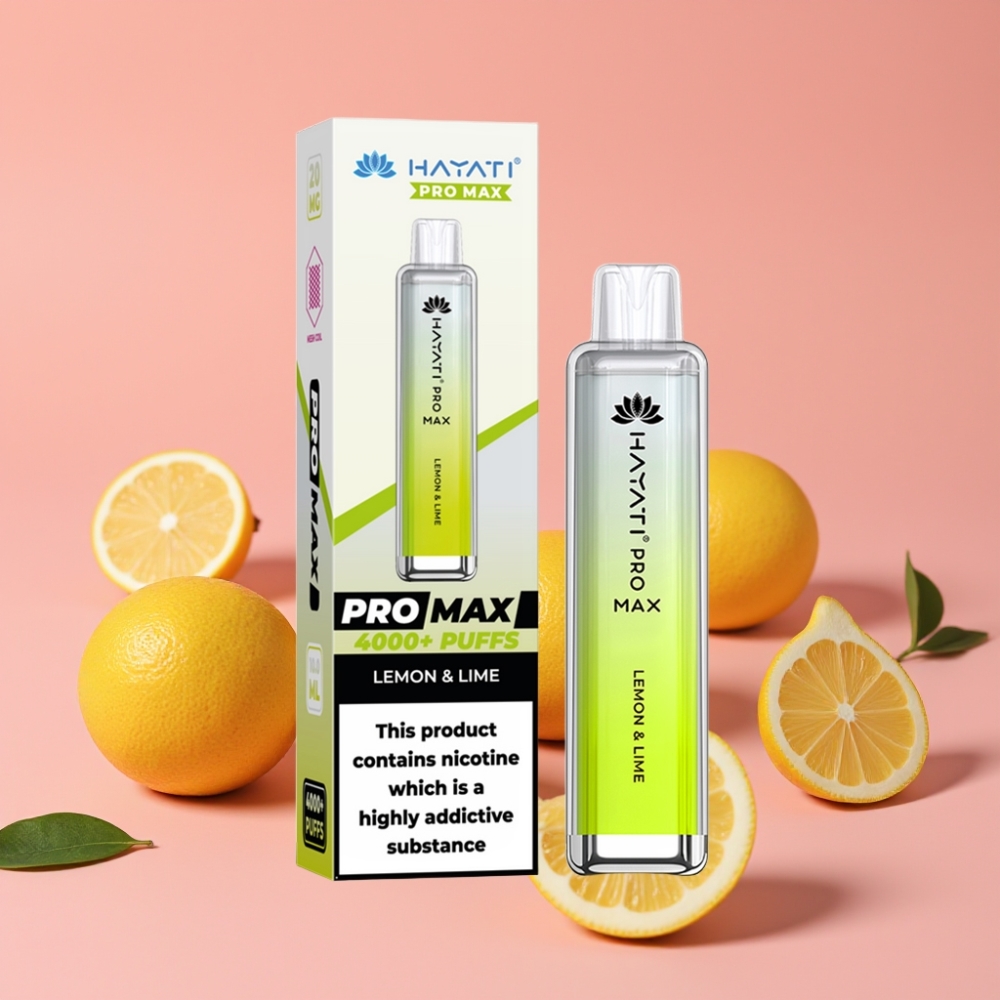 Hayati Pro Max 4000 Puffs Disposable Vape Limona in Lajtra, 2ml/10ml, 1400mAh, 5% Nikotina