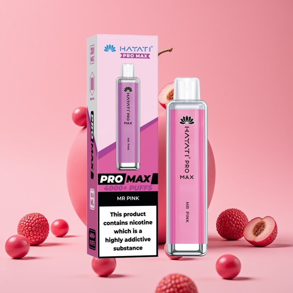 Hayati Pro Max 4000 Puffs Disposable Vape Mr Roza 5%, 1400mAh, 2ml