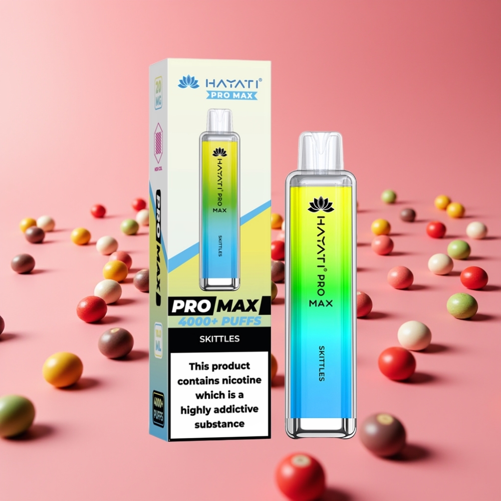 Hayati Pro Max 4000 Puffs Disposable Vape Skittles, 5% Nikotin, 1400mAh, 2ml