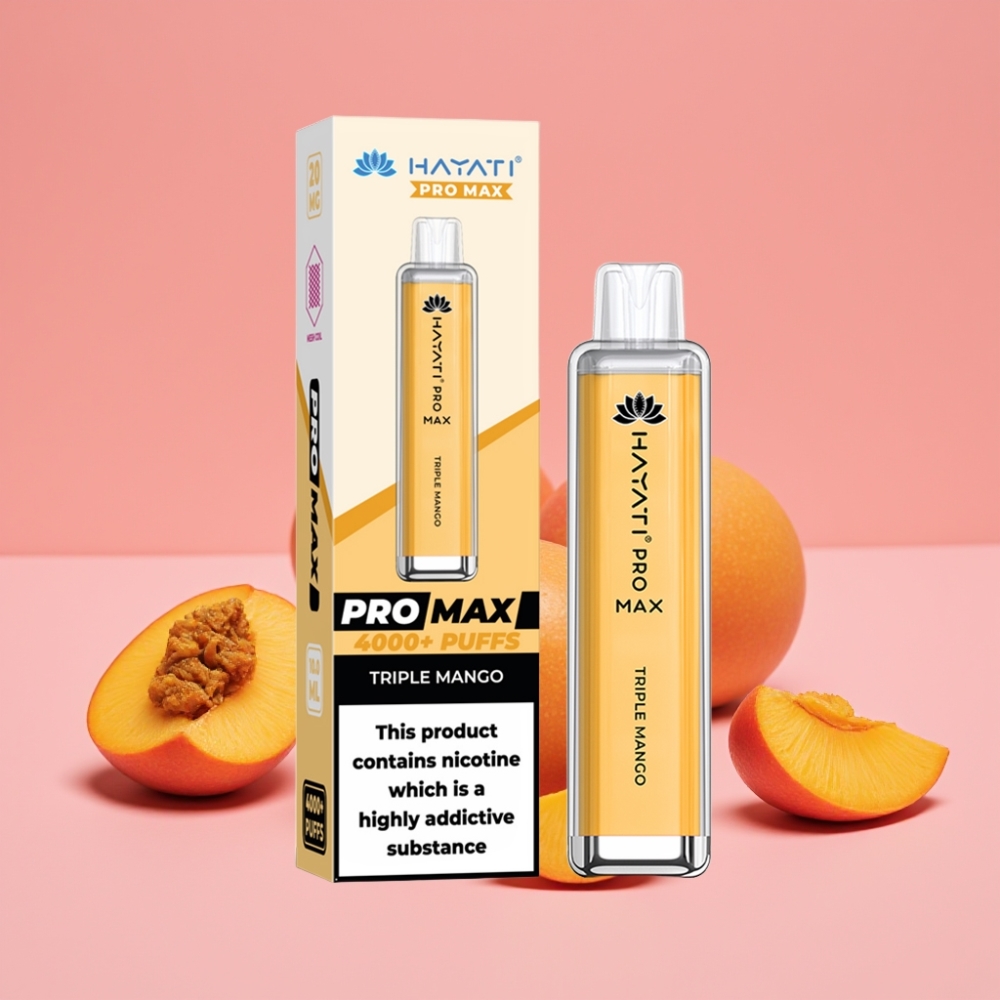Hayati Pro Max 4000 Puffs Disposable Vape Trojni Mango, 1400mAh, 2ml/10ml