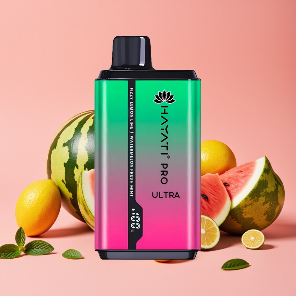 Hayati Pro Ultra 15000 Puffs Gazirani Limeta Lubenica Sveža Meta 2×12ml 2% 49 okusov