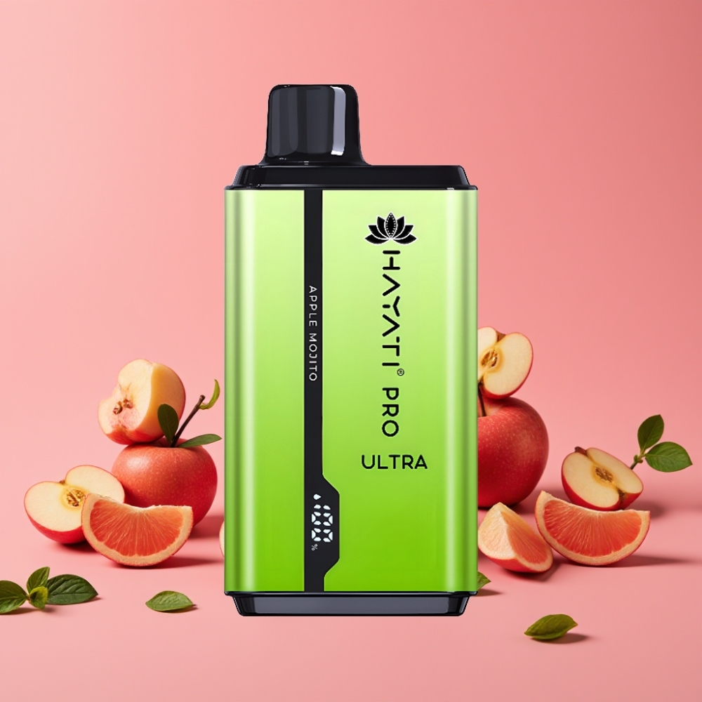 Hayati Pro Ultra 15000 Puffs Jabolčni Mojito 2×12ml/2%/850mAh