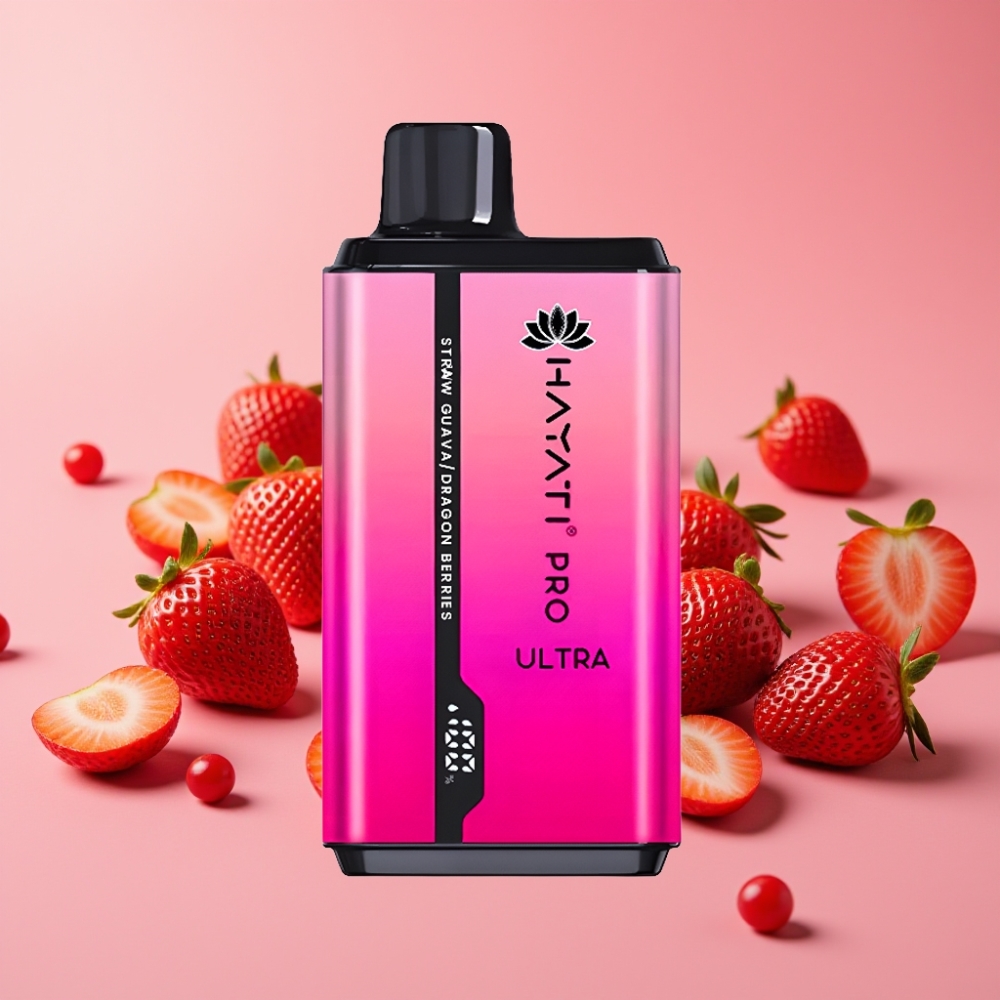 Hayati Pro Ultra 15000 Puffs Jagoda Guava Zmajeve Jagode / 15000+ vdihov, 2×12ml, 2% nikotina