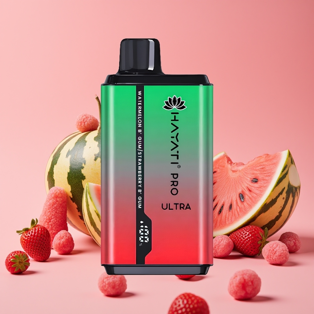 Hayati Pro Ultra 15000 Puffs Lubenica Bubblegum Jagoda Bubblegum 850mAh 2×12ml 2%