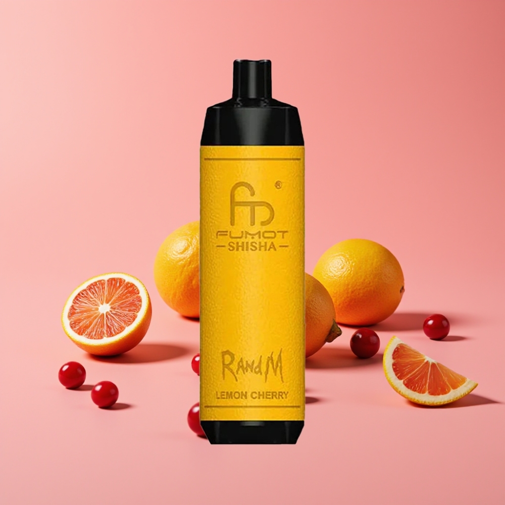RandM Fumot Shisha 10000 Puffs Limona Češnja, 18ml, 850mAh, 0.6ohm