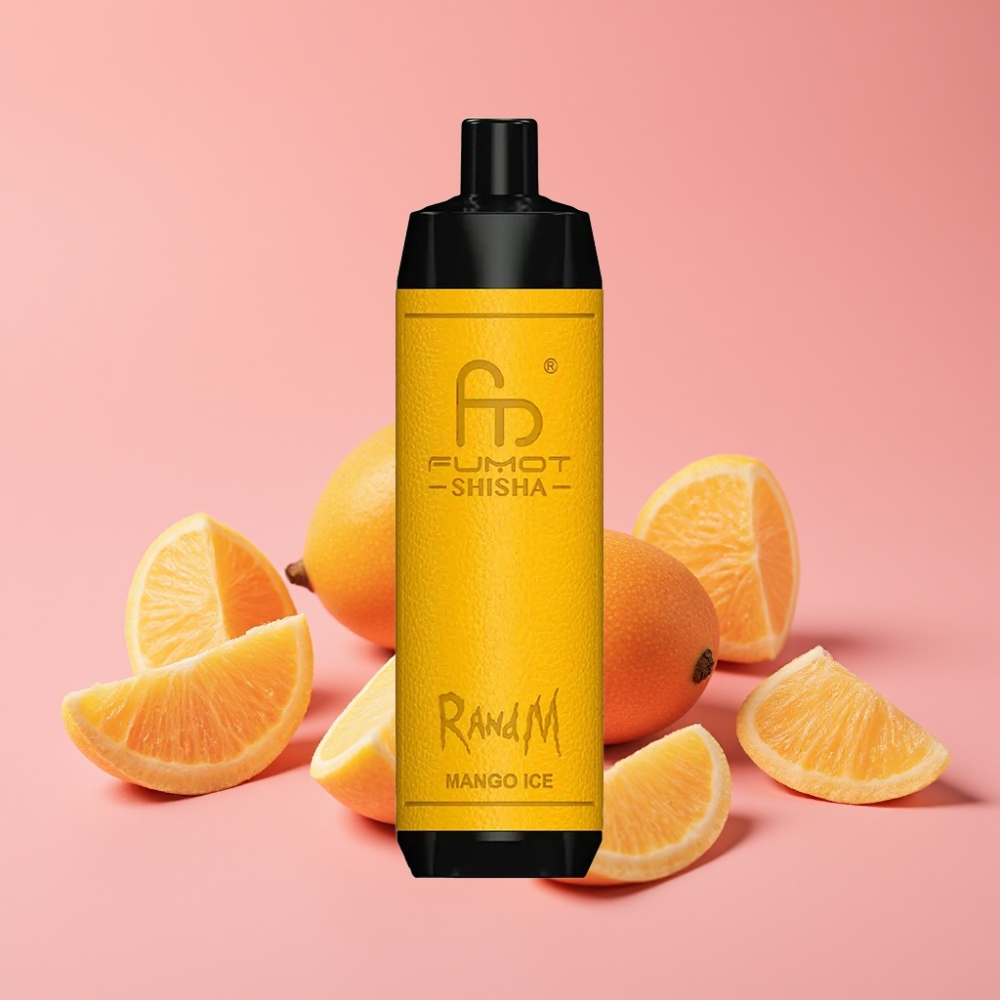 RandM Fumot Shisha 10000 Puffs Mango Led 0.5% Nikotin 18ml