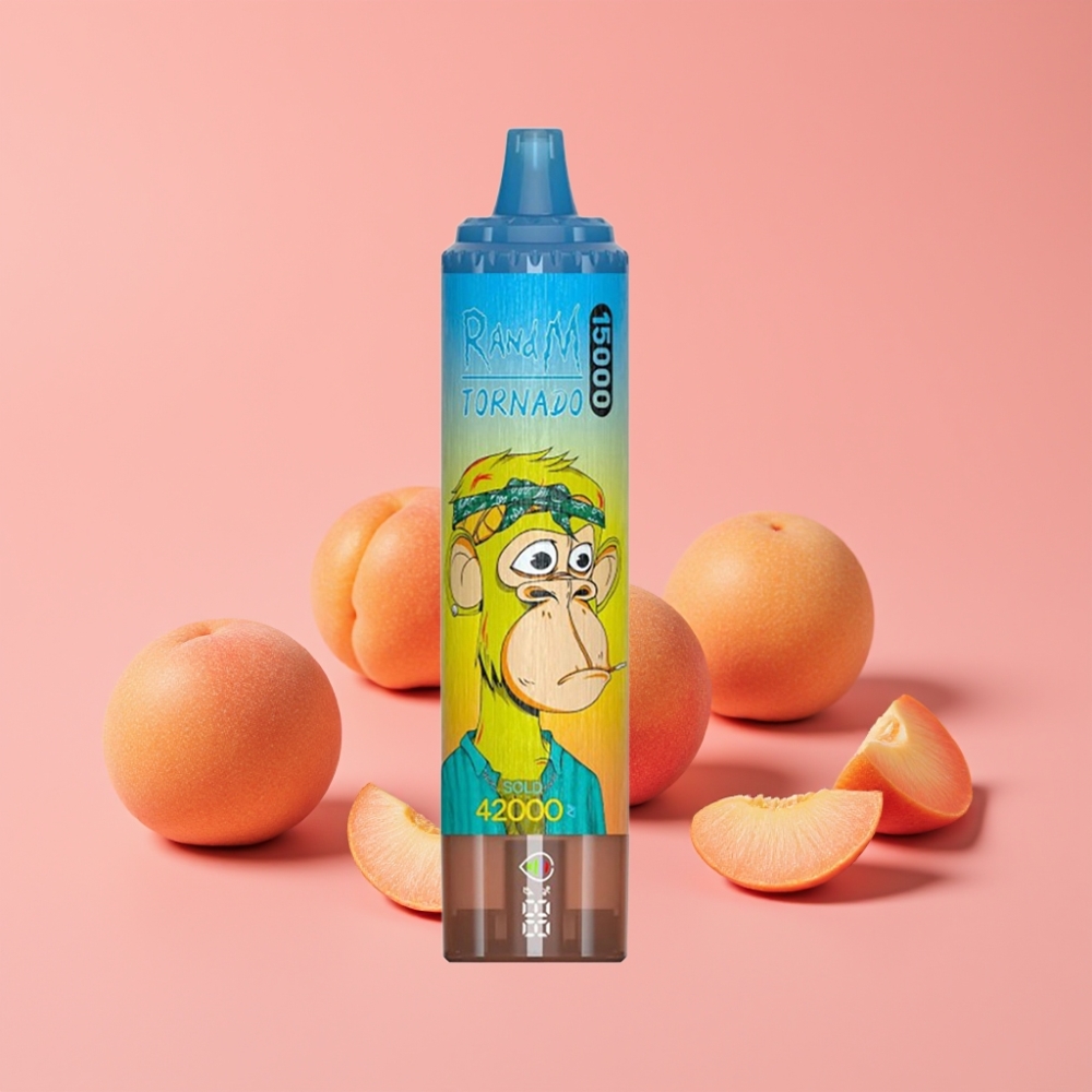 Fumot RandM Tornado 15000 Puffs 25ml 850mAh 0.9 Ohm Mešična tehnologija Breskova Manga