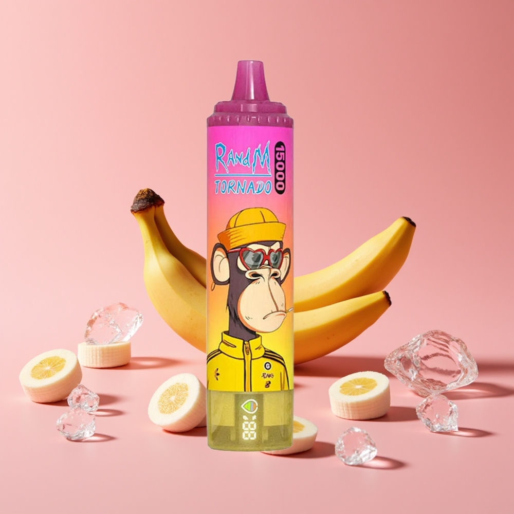 Fumot RandM Tornado 15000 Puffs Banana Ice 25ml 850mAh 0.9 Ohm Mesh