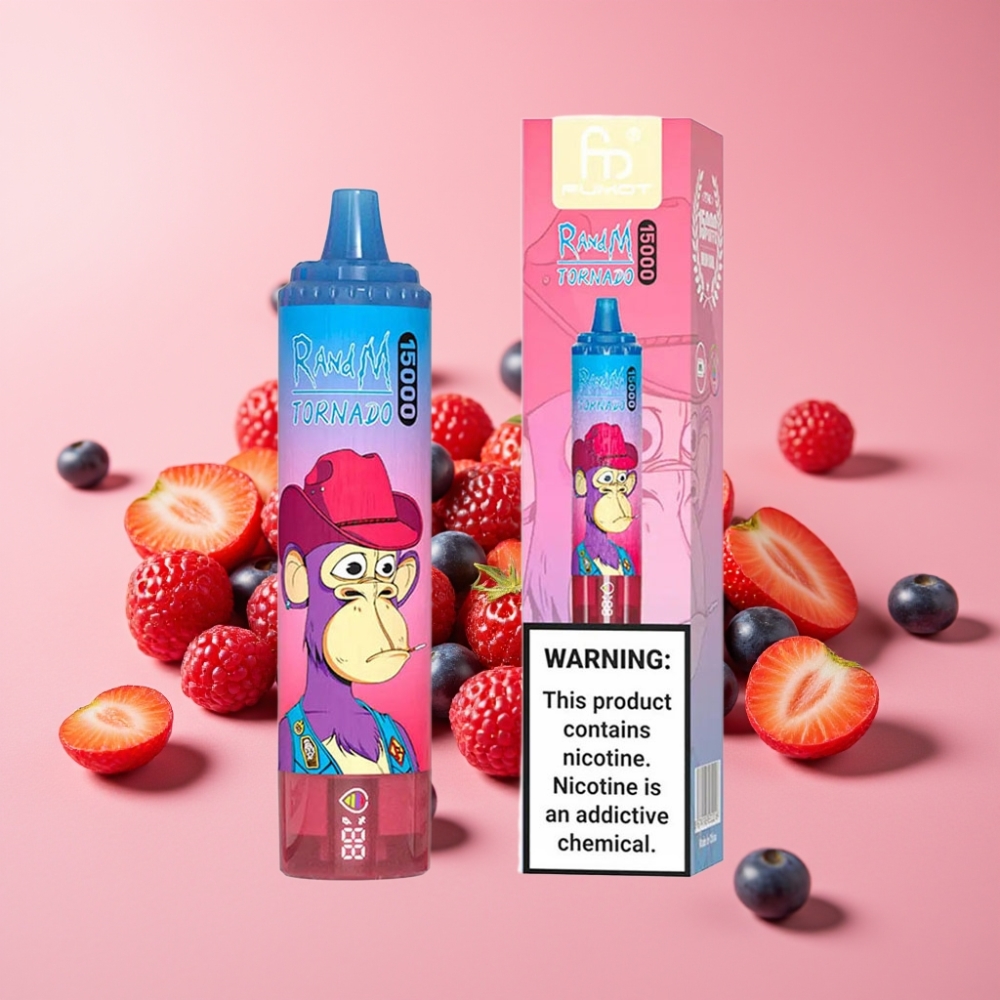 Fumot RandM Tornado 15000 Puffs Mešane jagode, 25ml, 850mAh, Type-C