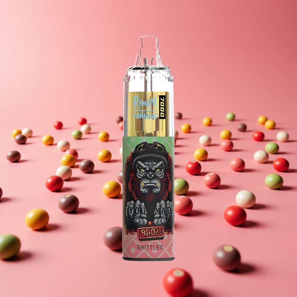 Fumot Tornado 7000 Disposable Vape Skittles, 14 ML, 850 MAH, Mesh Coil
