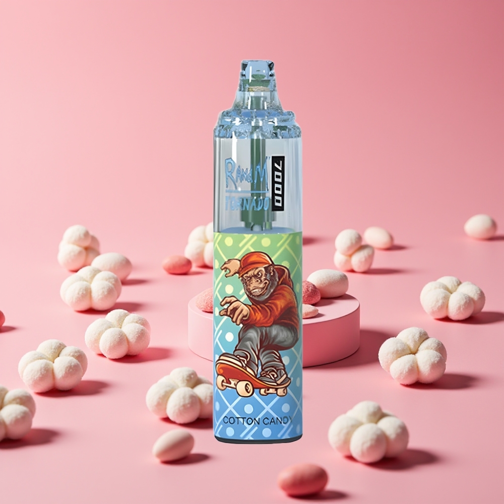 Fumot Tornado 7000 Pufi, 14 ML, 850 MAH, Mrežna Tuljava, Nastavljiv Zrak, Sladkorna Penica