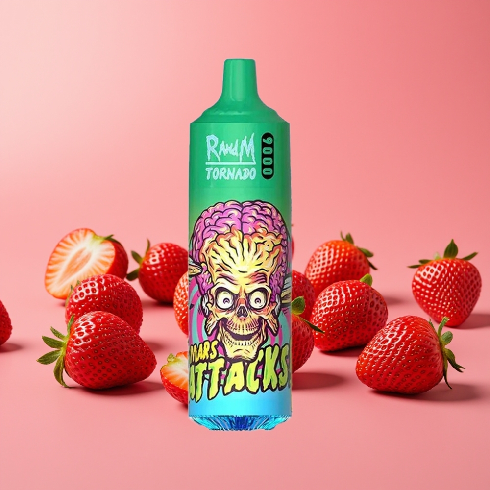 RandM Tornado 9000 Puffs (850 mAh, 18 mL, Mesh Coil) Jagoda Limonada