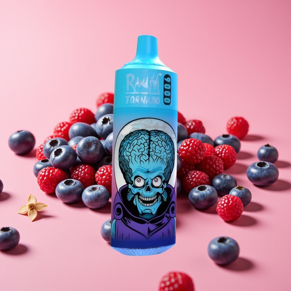 RandM Tornado 9000 Puffs Blueberry Cherry Cranberry 850mAh 18mL RGB