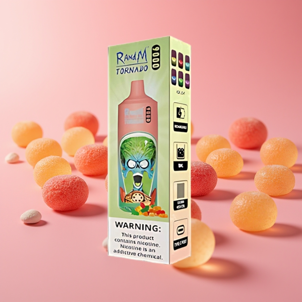 RandM Tornado 9000 Puffs Gumi Medved 18 mL, 850 mAh, RGB Display
