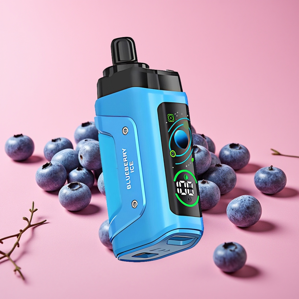 Razz Bar 45000 Puffs Disposable Vape Borovnični Led, 1.0 Ohm, Nastavljiv Pretok, 650 Mah