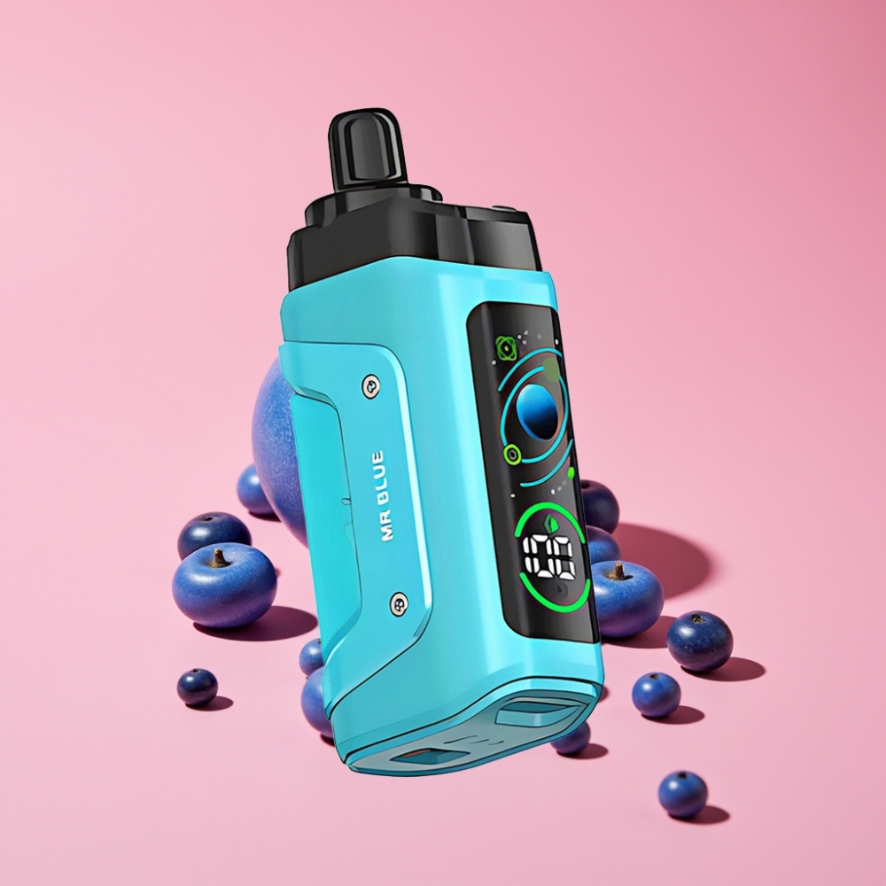 Razz Bar 45000 Puffs Disposable Vape Gospod Modri, 45000 Puffov, 1.0 Ohm, Nastavljiv Pretok Zraka