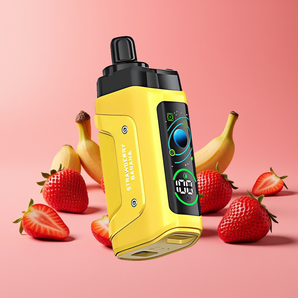 Razz Bar 45000 Puffs Disposable Vape Jagoda Banana, 1.0 Ohm, Nastavljiv Pretok, 650 mAh