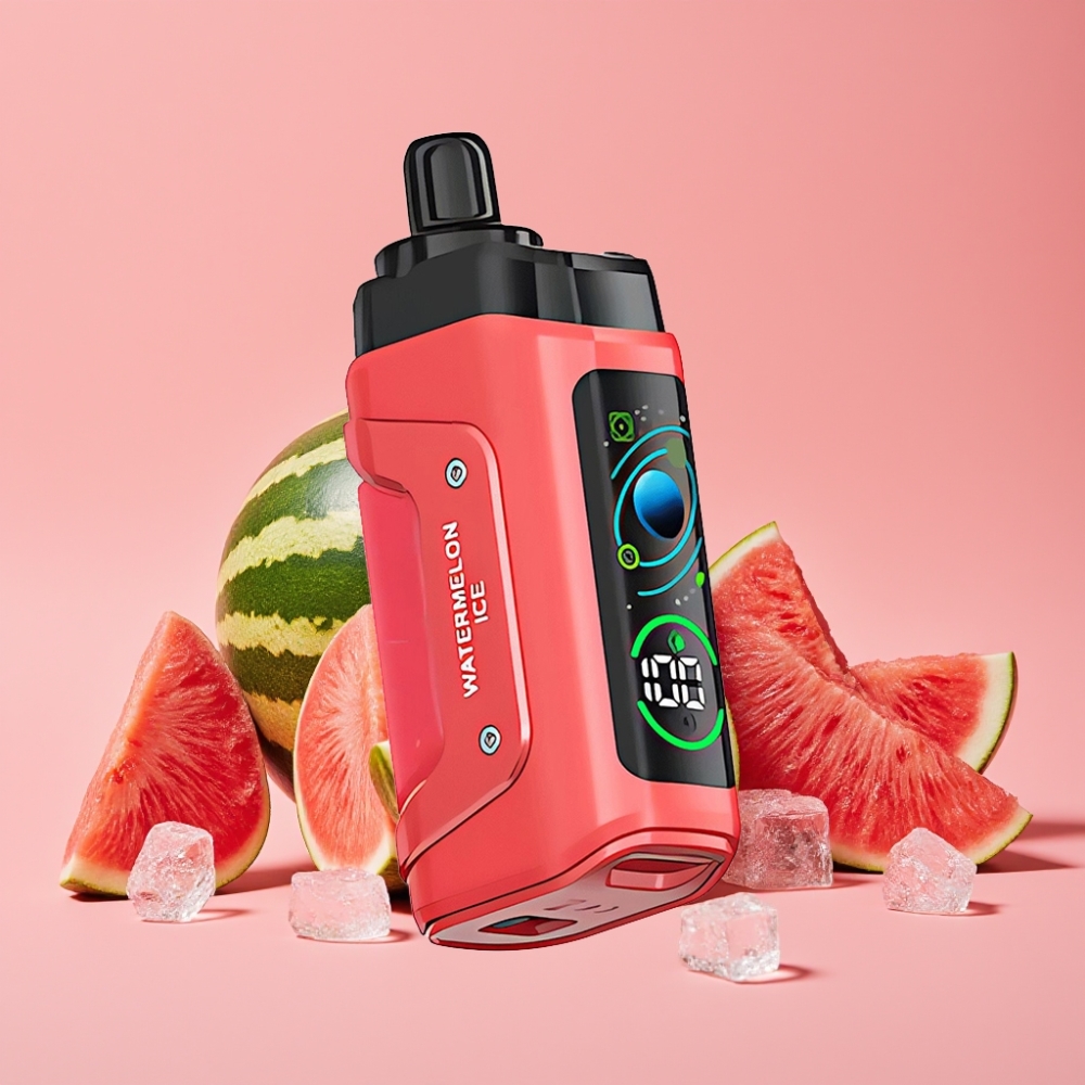 Razz Bar 45000 Puffs Disposable Vape Lubenica Led 1.0 Ohm Mesh, Nastavljiv Pretok Zraka