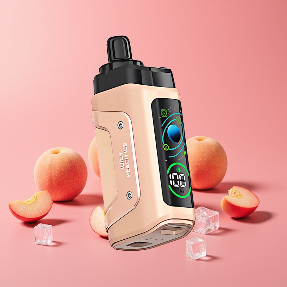 Razz Bar 45000 Puffs Disposable Vape Sočni Sladoledni Breskva 1.0 Ohm, 650 mAh, Tip-C