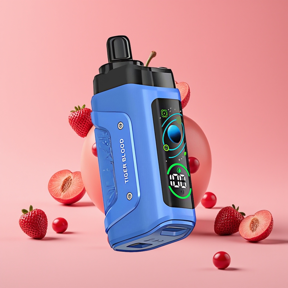 Razz Bar 45000 Puffs Disposable Vape Tiger Blood (Tigrova kri) 1.0 Ohm Mesh Coil, 650 mAh
