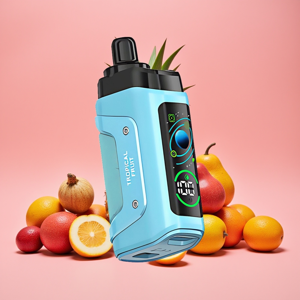 Razz Bar 45000 Puffs Disposable Vape Tropsko sadje, 1.0 Ohm Mesh, Nastavljiv pretok zraka, 650 mAh