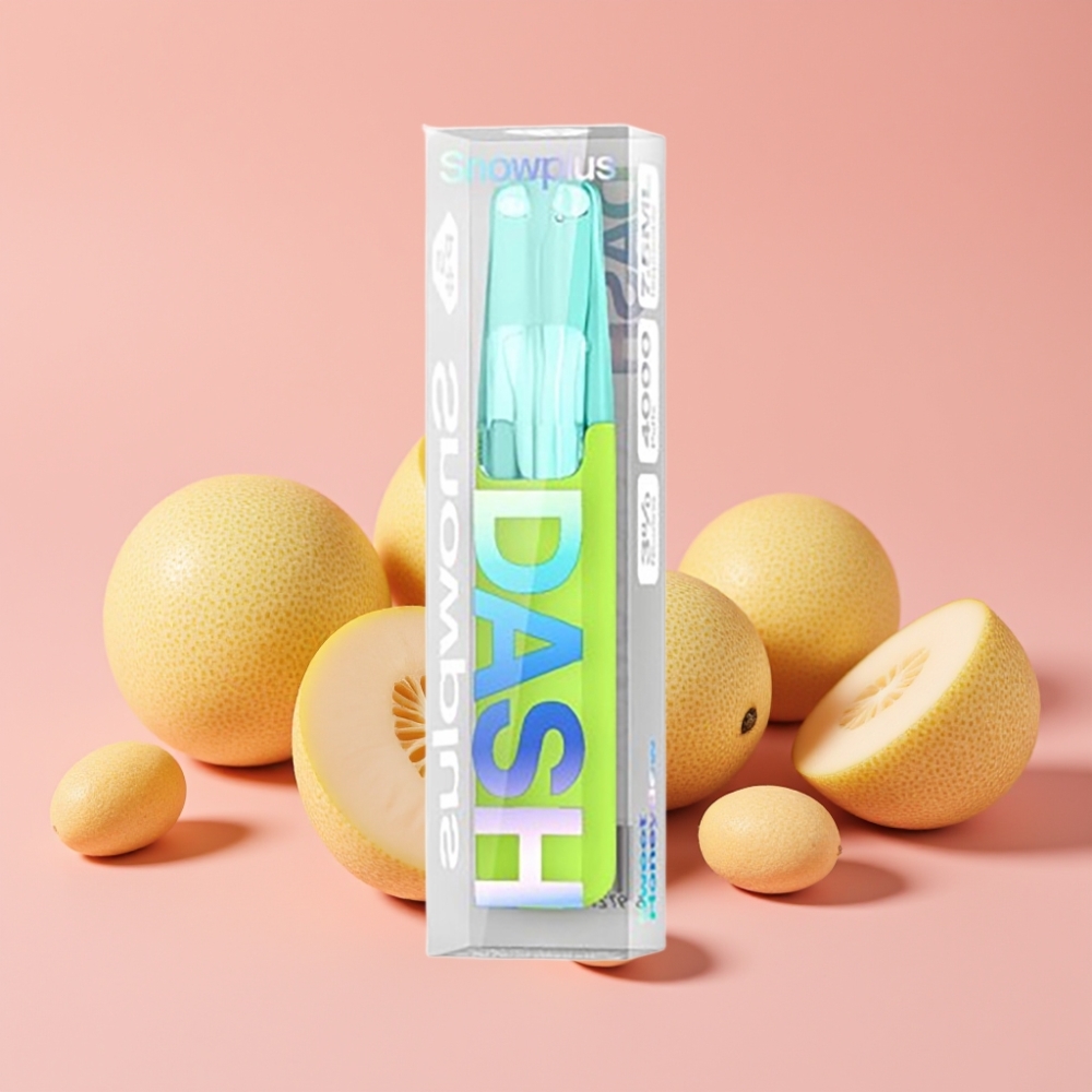 Snowplus Dash 4000 Puffs Disposable Sladki Medeni Melon, 7,5 ml, 530 mAh