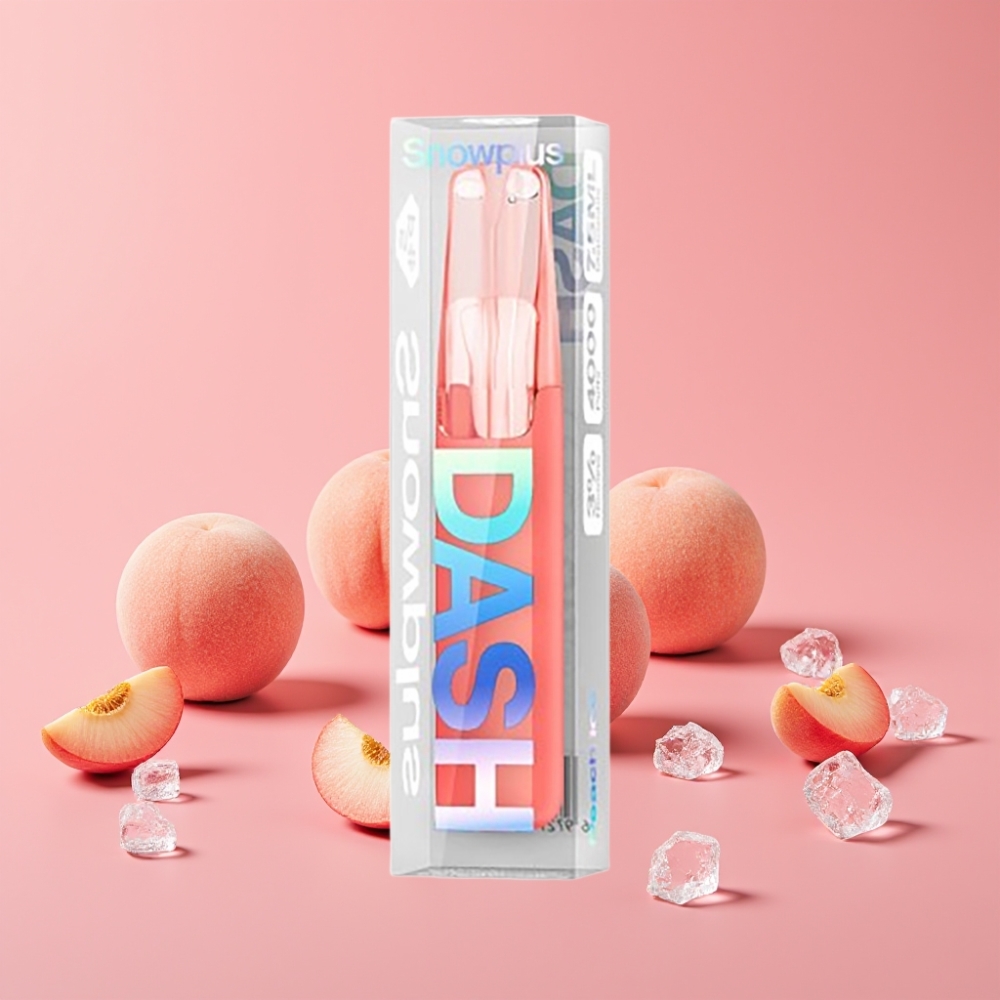 Snowplus Dash 4000 Puffs Dispozabilna Naprava Peach Ice 7,5 ml/530 mAh/3%,5%