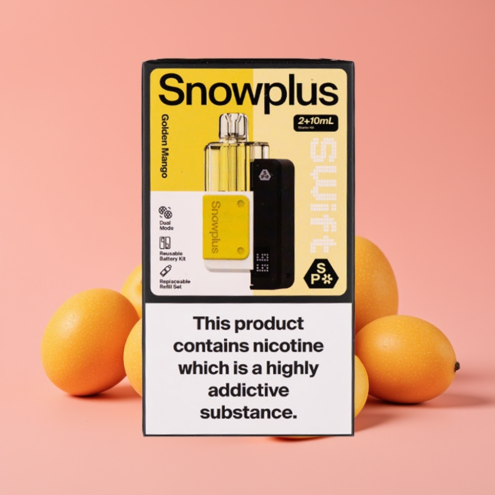 Snowplus Swift 5000 Puffs Prefilled Pod Kit Zlati Mango, 1000 mAh, 2+10 ml